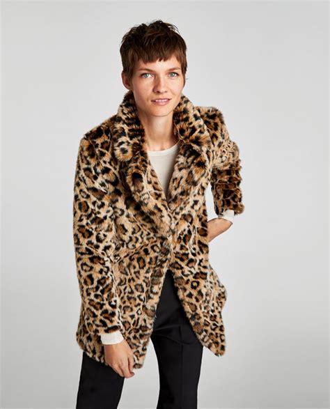 leopard print coat zara